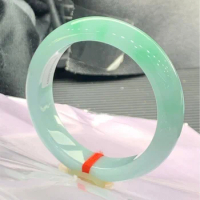 Jadeite Jade Bracelet Bright Light Green Positive Ring Mine Timber Ice Women's Bangle