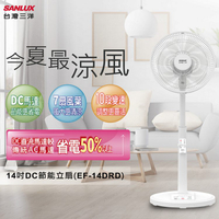 SANLUX台灣三洋 14吋DC搖控立扇.電風扇.電扇 EF-14DRD