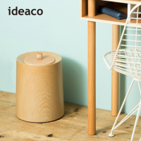 日本ideaco 橡木紋家用垃圾桶-11.4L(附專用原木蓋)