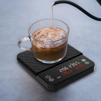 Digital Smart Drip Coffee Scale Timer 2kg 0.1g Household Drip Kitchen Scales Weighing Double-row Display Weight with Timer