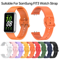 Silicone Strap+case For Samsung Galaxy Fit 3 Watch Bracelet Replacement Sport Watchband For Samsung Galaxy Fit3 Band Accessories