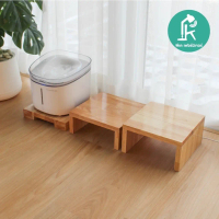 พร้อมส่งจากไทย Cat Fountain Stand Rubber Wood Base Multi-Purpose Stand