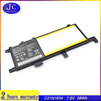 JC high quality C21N1634 Laptop Battery for ASUS A580U X580U X580B A542U R542U R542UR X542U V587U FL5900L FL8000U 7.6V 38WH