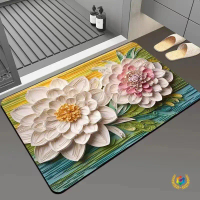 ✅   New 3D Diatomaceous Earth Mat Bathroom Water Absorption Foot Mat Anti-Dirty Mat Entrance Door Ma