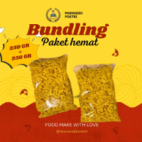 Pekat hemat Cemilan mix  Pedas  makaroni 250gr  + 250 Gr cikruh basreng makanan ringan jajanan kekin