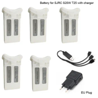3.7V 1000mAh Lithium Battery with charger set for SJRC S20W T25 RC Drone Quadcopter 903048 3.7V For SJRC S20W free shipping