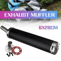 60x280MM Motorcycle Modified Exhaust Pipe Aluminum Alloy Pedal Muffler For NSR150 NSR250 P2 P3 P4 TZR125 TZM150 RGV250 TSR200