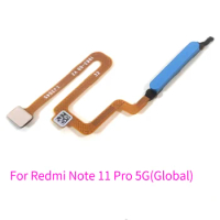 10PCS For Xiaomi Redmi Note 11 Pro 5G Global Version Fingerprint Sensor Home Button Ribbon Flex Cable