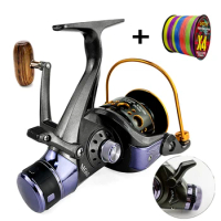 MG3000-6000 Series Large Capacity Spinning Wheel Gear Ratio 5.2:1 Shore Casting Long Distance Jigging Fishing Reel Wooden Handle