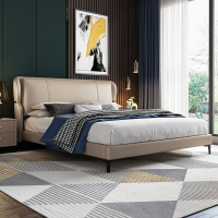優樂悅~現代簡約床輕奢主臥室雙人大床1.8米網紅婚床意式極簡軟包床