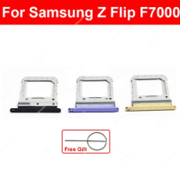 For Samsung Galaxy Z Flip 4G F7000 SM-F700 Sim Card Tray SIM Card Reader SIM Card Holder Slot Replacement