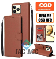 DOMPET HP PREMIUM UNTUK REALME C53 NFC NEW 2023 LEATHER FLIP CASE PREMIUM UNTUK REALME C53 NFC NEW 2