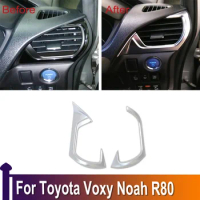 For Toyota Voxy Noah R80 2014 2015 2016 2017 2018 Car Air Vent Outlet Covers Decoration Car Interior Accessories Trims