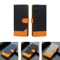 on Etui Xiaomi Redmi 9A Funda Wallet Book Stand PU Leather Phone Capas Para Redmi9 A M2006C3LG Cover Flip Case with Card Pockets