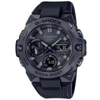 【CASIO 卡西歐】G-SHOCK 藍牙連線 碳核心防護 太陽能雙顯腕錶(GST-B400BB-1A)