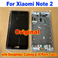 Original Best Note2 LCD Display Touch Panel Screen Digitizer Assembly Sensor with Frame For Xiaomi Mi Note 2 Phone Pantalla