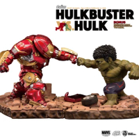 In Stock Original Genuine Beast Kingdom Hulkbuster VS Hulk Iron Man MK44 EA021 Version Q Movie Characters Portrait Model Toy