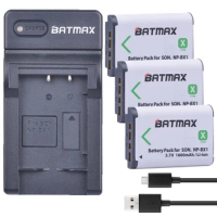 Batmax 3pcs NP-BX1 NPBX1 NP BX1 Batteries + USB Charger for Sony DSC RX1 RX100 AS100V M3 M2 HX300 HX400 HX50 HX60 GWP88 AS15