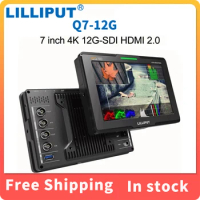 LILLIPUT Q7-12G Monitor 7 Inch 4K HD 12G-SDI/HDMI2.0 2000nit Brightness HDR 3D-LUT Field Monitor for DSLR Camera Video Camera