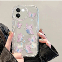 เคสโทรศัพท์ผีเสื้อสีม่วง, วัสดุ TPU อ่อน, กันกระแทก, เข้ากันได้กับ VIVO V30e 5G, V30 5G, V30 Pro 5G,