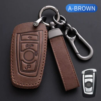 Top Leather Style Car Key Case Cover Shell Fob For BMW X3 X5 X6 F30 F34 F10 F20 G20 G30 G01 G02 G05 F15 F16 1 3 5 7 Series