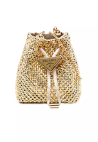 Prada 二手 Prada 迷你尼龍水晶裝飾抽繩水桶包