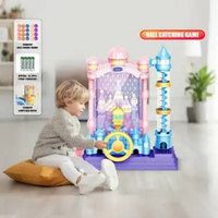 OEM ONE-M218 Mainan Anak Ball Catching Games Castle Adventure Pin Ball Board Games Pinball Table Gam