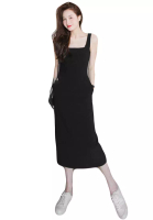Sunnydaysweety 2024 S/S 高級感氣質簡約無袖收腰連衣裙 A23021511