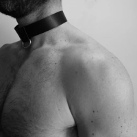 Gay Rave Harness Mens Black Leather Punk Rave Clothing Adjustable Straps Necklace Choker Collar Sex Toys For Men Lingerie