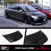 For Honda Civic 2006 4 Door FD2R OE Carbon Glossy Hood Exterior Body accessories kit (JDM)