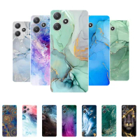 for Funda Xiaomi Redmi 12 5G Case Soft Silicone Marble Back Cover Phone Cases for Xiaomi Redmi 12 5G