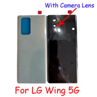 AAAA Quality 10PCS For LG Wing 5G Back Battery Cover With Camera Lens Case Housing Replacement Parts