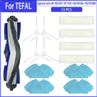 Main Side Brush Hepa Filter Mop Cloths For TEFAL Explorer Serie 60 / RG7447 / RG7455 / RG7447wh / RG7455WH Robot Vacuums Spare