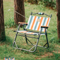 Outdoor Folding Chair Double Kermit Chair Armchair Aluminum Alloy Beach Camping Chair