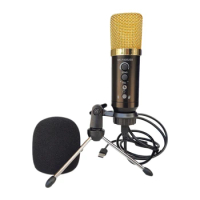 USB Microphone Condenser Microphone For Recording Voice Voice-Over Streaming Media Broadcast And Liv