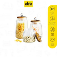 Atria Toples Tania Set 3 Glass Canister W/Lid