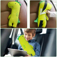 Seat Belt Pillow for Kids,Dinosaur Car Pillow for Kids,Toddler Seat Belt Cushion Seatbelt Cover for Girl Boy Baby Car Stroller