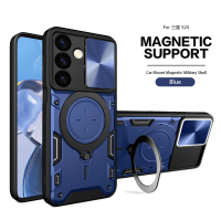 Ốp Cho Samsung Galaxy S24 Ultra S24 Plus, Ốp Bảo Vệ Camera Có Hỗ Trợ Tròn, Ốp Màu Đen