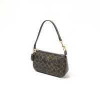 Tas COACH NOLITA MONOGRAM GOLD BLACK HOBO BAG 100% ORIGINAL 19X5X11CM