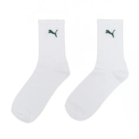 【PUMA】襪子 Classic 白 綠 白襪 長襪 中筒襪 休閒 穿搭(BB134515)