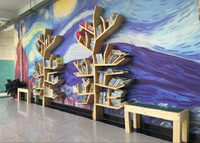 書櫃 創意實木樹形書架置物架落地客廳臥室牆上裝飾架個性學生兒童書櫃 家 雙十二購物節