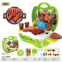 高級BBQ手提箱 益智過家家玩具 仿真可拆裝BBQ手提箱 烤肉玩具 BBQ手提燒烤玩具