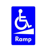 Hot Sell Wheelchair Ramp Notice Sign Disabled Car Sticker Window Decoration High Quality Vinyl Anti-UV PVC