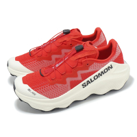 Salomon 越野跑鞋 S LAB Ultra Glide 男鞋 紅 白 抽繩 緩衝 抓地 戶外 運動鞋 薩洛蒙 L47701200