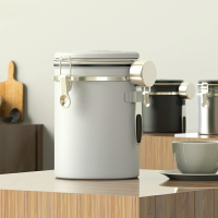 斯魯卡不銹鋼咖啡豆密封罐食物儲存罐單向排氣閥保存罐儲豆呼吸罐