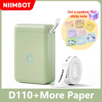 Nimbot Mini D110 Label Thermal Printer Portable Uv Self-Adhesive 2Roll White Stickers Printer For Ta