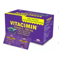 Vitacimin C 500 Mg Blueberry 1 Box Isi 10 Strip 20 Tablet 10 Strip + Box