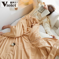 紫羅蘭牛奶絨雙面毛毯秋冬保暖法蘭絨水晶絨毯加厚蓋毯宿舍單人毯