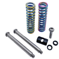 Folding Bicycle Dual Spring Front Shock Absorber for Birdy 3 Suspension P40/R20/GT/CITY,Multicolor