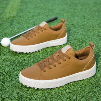 Unisex Golf Shoes Classic Lace Up Golf Training Shoes Men's Nailed Non Slip Golf Sports Shoes Outdoor Fashion Sneakers for Men
